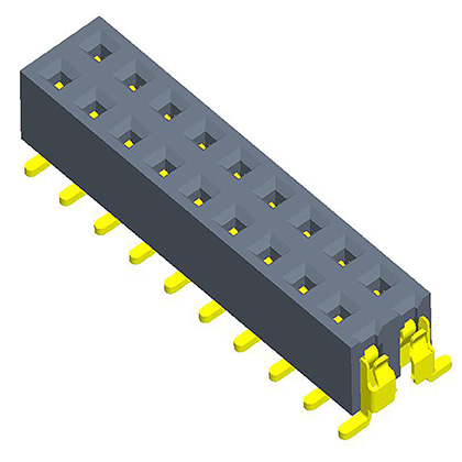 2.00mmFemale Header  Dual Row SMT with post